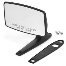 All Classic Parts - 67-68 Mustang Outside Mirror, BLACK, Standard, Pass, Convex