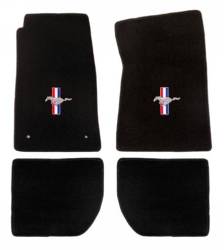 Mustang ACC Carpets Floor Mat Carpeted W/ Tri-Bar Logo Set 1965-1973