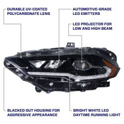 FORM LIGHTING - LED Lighting Upgrades - 2018-2023 Ford Mustang LED Headlights (pair) - Image 8