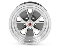 64 - 73 Mustang 17 x 8 Styled Alloy Wheel - Charcoal / Machined